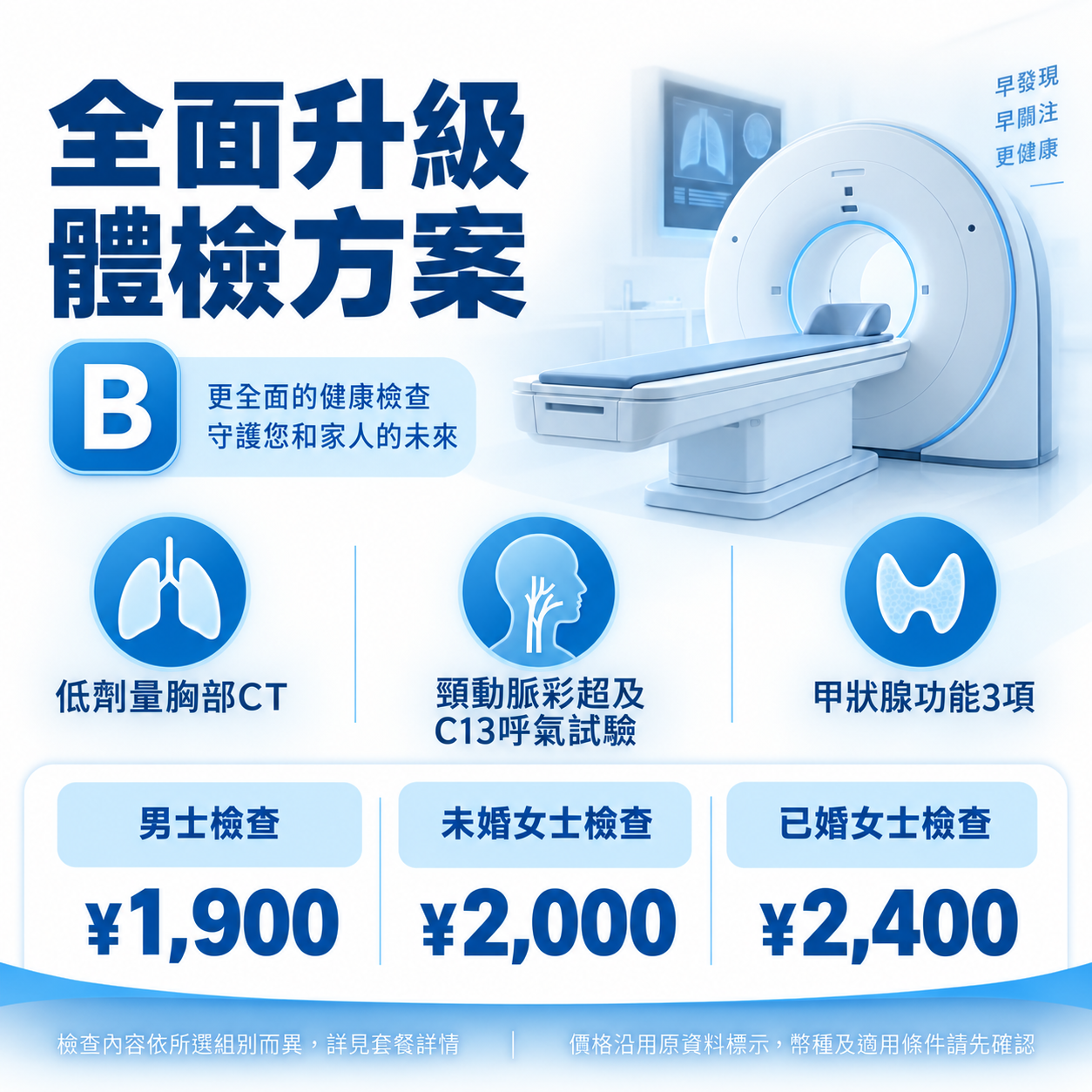 全面升級體檢方案